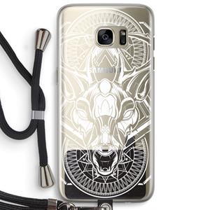 CaseCompany Oh Deer: Samsung Galaxy S7 Edge Transparant Hoesje met koord