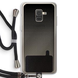 CaseCompany Musketon Halftone: Samsung Galaxy A8 (2018) Transparant Hoesje met koord
