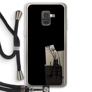 CaseCompany Musketon Painter: Samsung Galaxy A8 (2018) Transparant Hoesje met koord