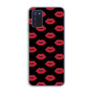 CaseCompany Lips: Samsung Galaxy A03s Transparant Hoesje
