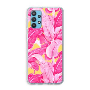 CaseCompany Pink Banana: Samsung Galaxy A32 4G Transparant Hoesje