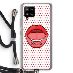 CaseCompany Yolo Denise: Samsung Galaxy A42 5G Transparant Hoesje met koord