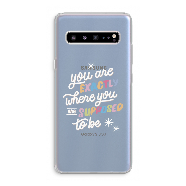 CaseCompany Right Place: Samsung Galaxy S10 5G Transparant Hoesje