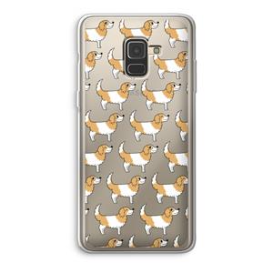 CaseCompany Doggy: Samsung Galaxy A8 (2018) Transparant Hoesje