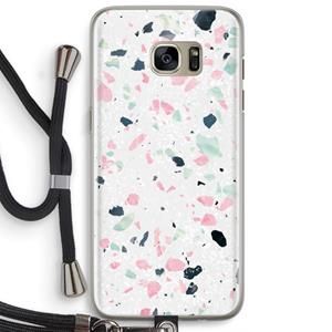 CaseCompany Terrazzo N°3: Samsung Galaxy S7 Edge Transparant Hoesje met koord