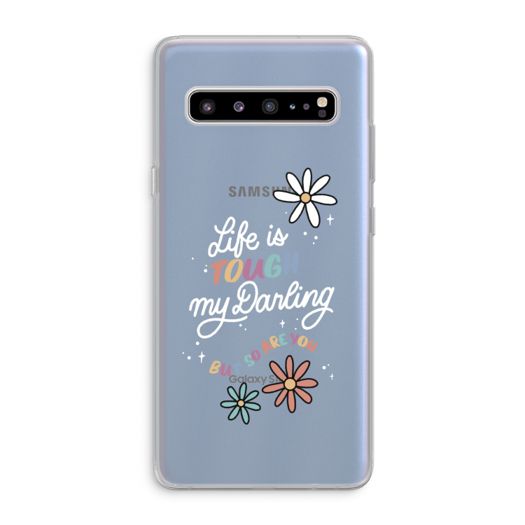 CaseCompany Tough Life: Samsung Galaxy S10 5G Transparant Hoesje