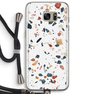 CaseCompany Terrazzo N°4: Samsung Galaxy S7 Edge Transparant Hoesje met koord