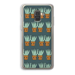CaseCompany Sansevieria: Samsung Galaxy A8 (2018) Transparant Hoesje