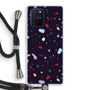 CaseCompany Dark Rounded Terrazzo: Samsung Galaxy Note 10 Lite Transparant Hoesje met koord