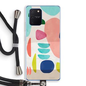 CaseCompany Bold Rounded Shapes: Samsung Galaxy Note 10 Lite Transparant Hoesje met koord