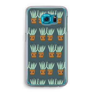 CaseCompany Sansevieria: Samsung Galaxy S6 Transparant Hoesje