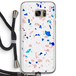 CaseCompany Terrazzo N°6: Samsung Galaxy S7 Edge Transparant Hoesje met koord