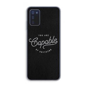 CaseCompany Capable: Samsung Galaxy A03s Transparant Hoesje