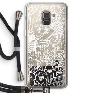 CaseCompany Vexx Mixtape #2: Samsung Galaxy A8 (2018) Transparant Hoesje met koord