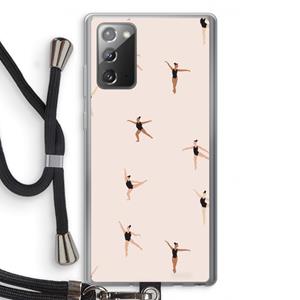 CaseCompany Dancing #1: Samsung Galaxy Note 20 / Note 20 5G Transparant Hoesje met koord
