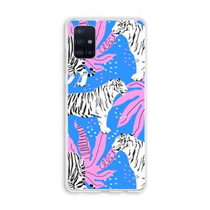 CaseCompany Tijger: Galaxy A51 4G Transparant Hoesje