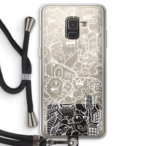 CaseCompany Vexx City #2: Samsung Galaxy A8 (2018) Transparant Hoesje met koord
