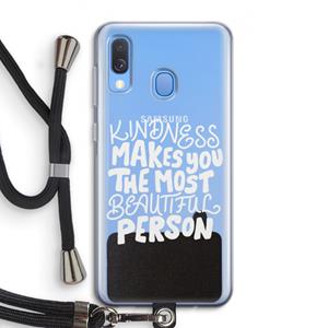 CaseCompany The prettiest: Samsung Galaxy A40 Transparant Hoesje met koord