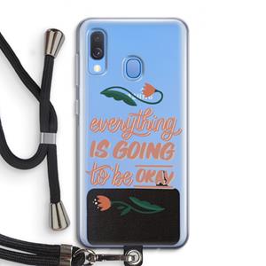 CaseCompany Optimistic flower girl: Samsung Galaxy A40 Transparant Hoesje met koord