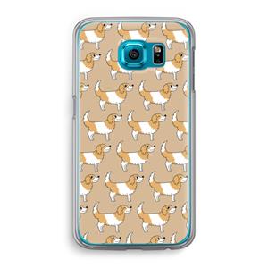 CaseCompany Doggy: Samsung Galaxy S6 Transparant Hoesje