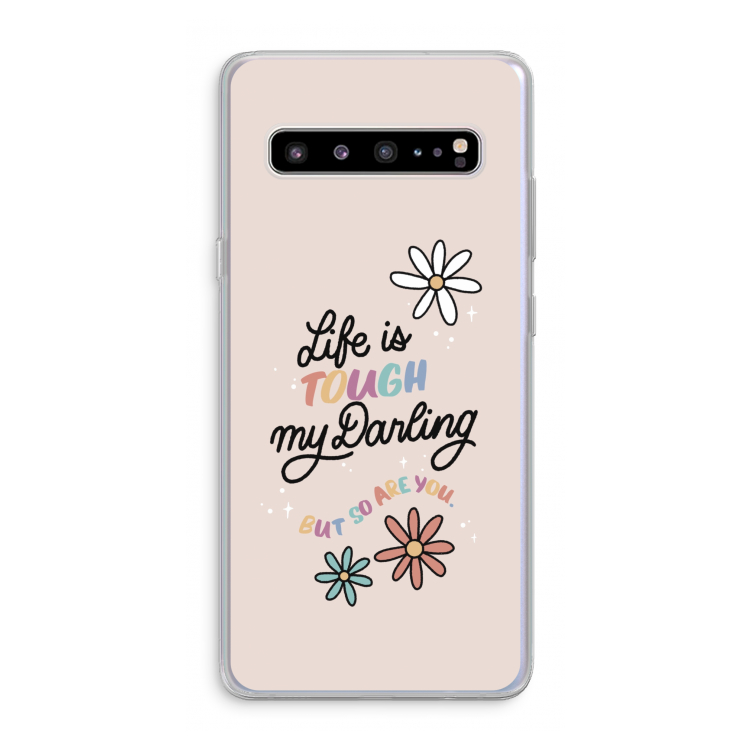 CaseCompany Tough Life: Samsung Galaxy S10 5G Transparant Hoesje