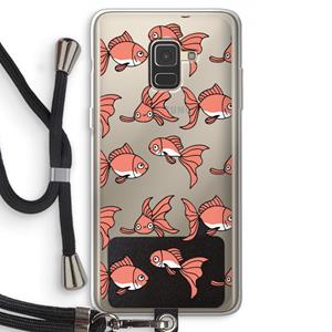 CaseCompany Blub: Samsung Galaxy A8 (2018) Transparant Hoesje met koord