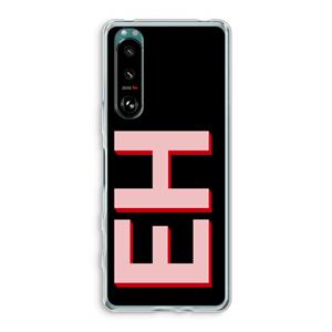 CaseCompany Monogram: Sony Xperia 5 III Transparant Hoesje