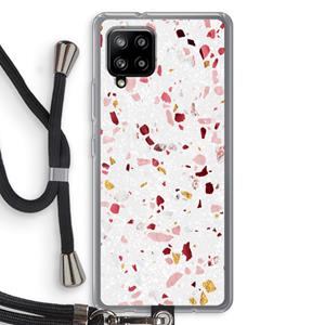 CaseCompany Terrazzo N°9: Samsung Galaxy A42 5G Transparant Hoesje met koord