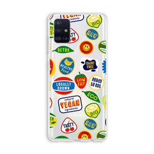 CaseCompany Fruitsticker: Galaxy A51 4G Transparant Hoesje
