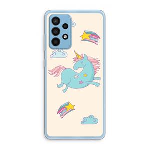 CaseCompany Vliegende eenhoorn: Samsung Galaxy A52 Transparant Hoesje