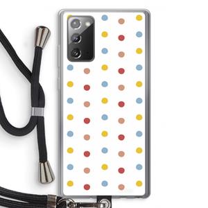 CaseCompany Bollen: Samsung Galaxy Note 20 / Note 20 5G Transparant Hoesje met koord