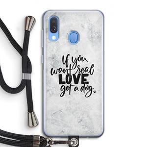 CaseCompany Partner in crime: Samsung Galaxy A40 Transparant Hoesje met koord