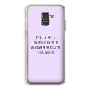CaseCompany Tequila: Samsung Galaxy A8 (2018) Transparant Hoesje