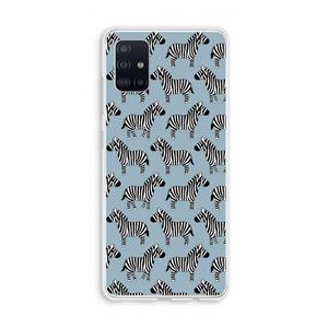 CaseCompany Zebra: Galaxy A51 4G Transparant Hoesje