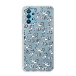 CaseCompany Poezen: Samsung Galaxy A32 4G Transparant Hoesje