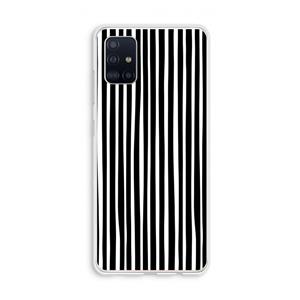 CaseCompany Stripes: Galaxy A51 4G Transparant Hoesje