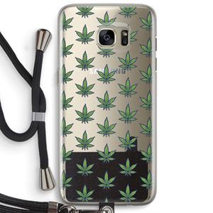 CaseCompany Weed: Samsung Galaxy S7 Edge Transparant Hoesje met koord