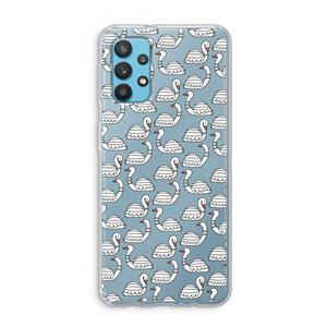 CaseCompany Zwanen: Samsung Galaxy A32 4G Transparant Hoesje
