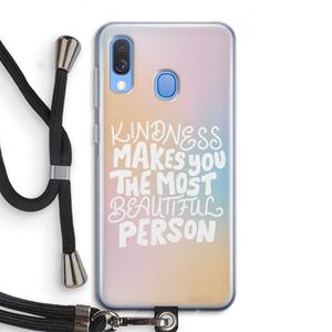 CaseCompany The prettiest: Samsung Galaxy A40 Transparant Hoesje met koord