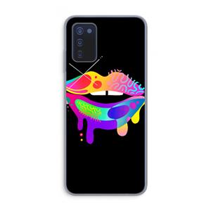 CaseCompany Lip Palette: Samsung Galaxy A03s Transparant Hoesje