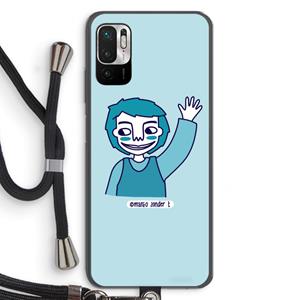CaseCompany Zwaai: Xiaomi Redmi Note 10 5G Transparant Hoesje met koord