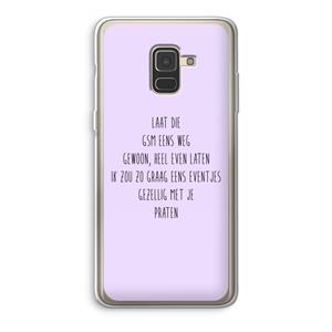 CaseCompany GSM: Samsung Galaxy A8 (2018) Transparant Hoesje