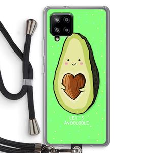 CaseCompany Avocuddle: Samsung Galaxy A42 5G Transparant Hoesje met koord