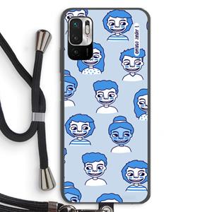 CaseCompany Gezichtjes: Xiaomi Redmi Note 10 5G Transparant Hoesje met koord