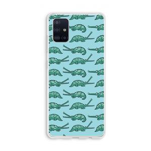 CaseCompany Kroko: Galaxy A51 4G Transparant Hoesje