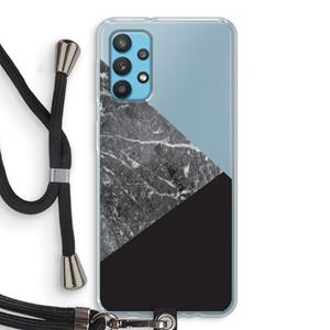 CaseCompany Combinatie marmer: Samsung Galaxy A32 4G Transparant Hoesje met koord