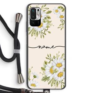 CaseCompany Daisies: Xiaomi Redmi Note 10 5G Transparant Hoesje met koord
