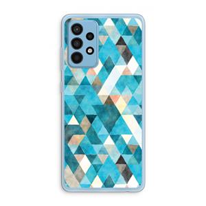 CaseCompany Gekleurde driehoekjes blauw: Samsung Galaxy A52 Transparant Hoesje