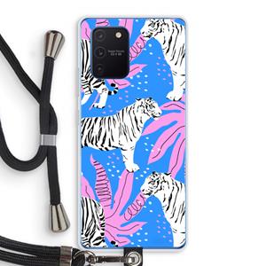 CaseCompany Tijger: Samsung Galaxy Note 10 Lite Transparant Hoesje met koord
