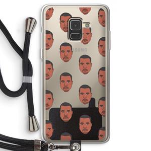CaseCompany Kanye Call Me℃: Samsung Galaxy A8 (2018) Transparant Hoesje met koord